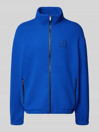 Calvin Klein Fleecejacke aus Woll-Mix in Royal, Gr&ouml;&szlig;e XL