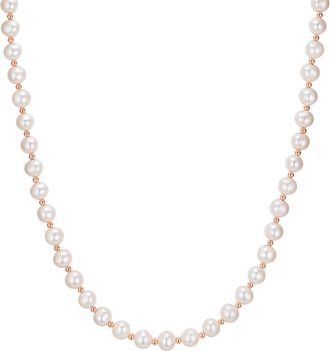 Valero Pearls Womens Necklace Sterling Silver - White - One Size