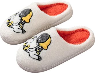 Generic Womens Fuzzy Slippers Cat Slippers Women Comfy House Shoes Slip On Winter Slipper Plush Warm Slipper Cute Kitten Sliders Memory Foam Non-Slip Sliders 