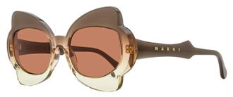 Marni Womens Sculpted Sunglasses Monumental Gate H29 Brown Fade 56mm
