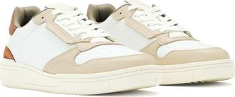 AllSaints Regan Low Top Sneaker in White/Yellow/Brown at Nordstrom, Size 13
