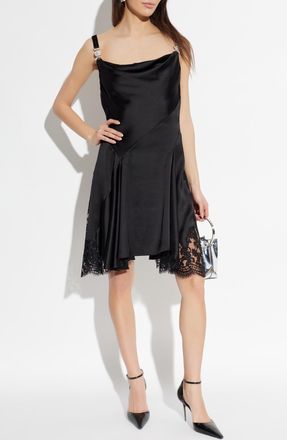 Versace Sleeveless Dress, Womens, Black