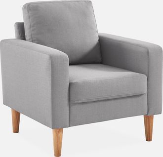 Sweeek Sill&oacute;n Estilo Escandinavo Con Patas De Madera