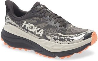 Hoka One One Stinson ATR 7 Trail Running Shoe in Black /Putty at Nordstrom, Size 7.5