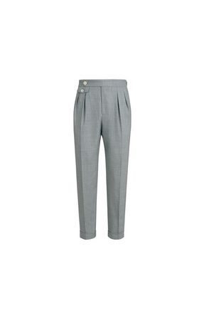 Brunello Cucinelli Trousers with double pleats and tabs in Grey at Nordstrom, Size 48 It