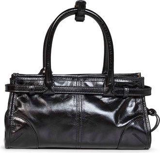 Prada Womens Mini Handbag Bonnie Black Calf Leather Handbags Hand Bags
