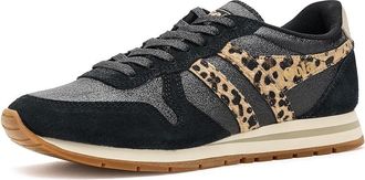 Gola Daytona Blaze Ii Womens Cross Training Shoes Black/Leopard/Bone : 8.5 B - Medium, Leather/Suede