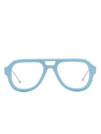 Thom Browne pilot-frame glasses - Blue