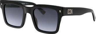Dsquared2 Icon 0010/S - Heren - Zonnebrillen - Zwart - 51 MM - Accessoires