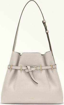 Furla Aura Borsa A Secchiello M Perla E Grigio Chiaro Pelle Di Vitello Granata Keria Donna