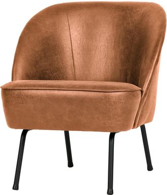 De Eekhoorn Design Sessel Vogue aus recyceltem Leder, Cognac