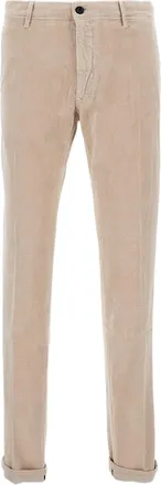 Incotex Beige Corduroy Velvet Tailored Pants