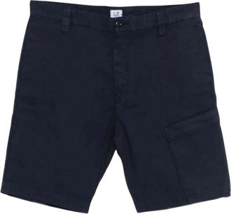C.P. Company C.p. Company, Korte Broeken, Heren, Blauw, L, Katoen, Ottoman Regular Cargo Shorts