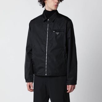 Prada Black Re-Nylon zip-up jacket