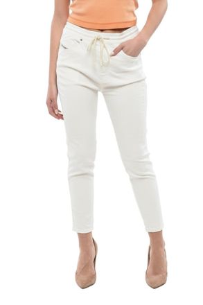 Diesel White Skinny Mid Rise Jeans