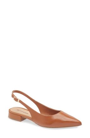 Bottero Alessandra Slingback Pointed Toe Flat in Caramelo at Nordstrom, Size 11