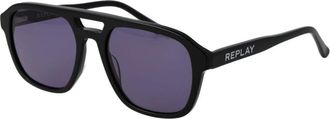 Replay Aviator Zonnebrillen - Heren - Zonnebrillen - Zwart - ONE Size - Accessoires