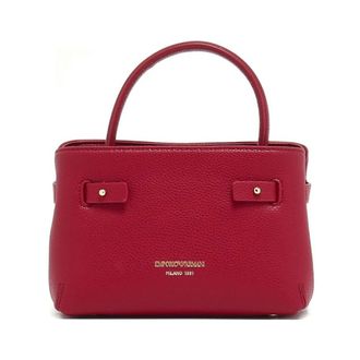 Emporio Armani Handbags, female, Red, ONE SIZE, Red Pebble Texture Shoulder Bag