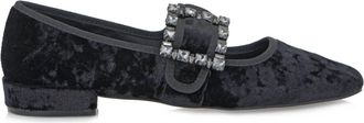 Ex&eacute; Womens Mary Jane Shoes In Black Velvet