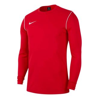 Nike Mens Nike Logo Embroidered Round Neck Pullover Long Sleeves Red T-Shirt BV6875-657