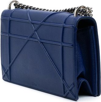 Dior Hobo Bags - 2015 Medium Grained Calfskin Diorama Flap - Gr. unisize - in Blau - für Damen
