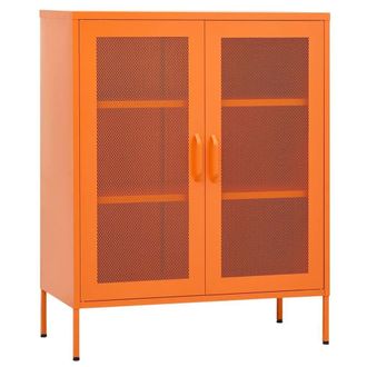 Berkfield Home Storage Cabinet Orange 80x35x101.5 cm Steel