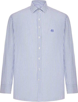 Etro Striped Seersucker Cotton Shirt
