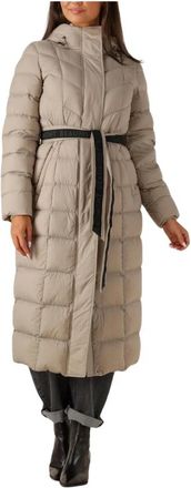 Beaumont Amsterdam Valentina Long Coat voor dames - Dames - Jas met riem - Grijs - XL - Wol - Jassen