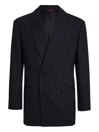 Brunello Cucinelli chalk stripe shawl lapels tuxedo jacket - Black