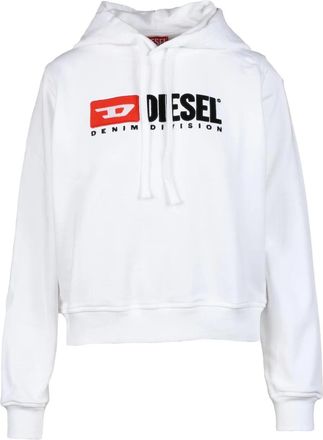 Diesel Cropped Cotton Sweatshirt With Bold Logo Print