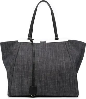 Fendi Borsa tote denim 3Jours 2010-2025 - Nero