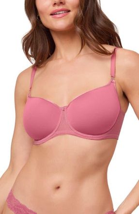 Montelle Intimates Underwire Spacer Balconette Bra in Lipstick at Nordstrom, Size 34F