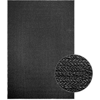 vidaXL Alfombra zizur apariencia yute interior exterior antracita Vidaxl