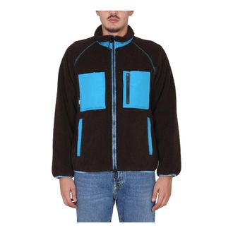 Msgm Light Jackets, male, Brown, Size: M Giubbino Jacket