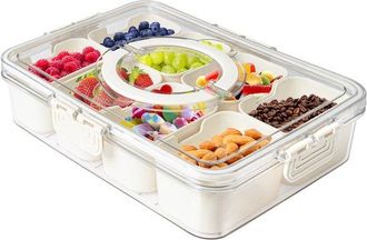 OEM Caja Para Snacks Con Asa - Bandeja - 8 Compartimentos - Apilable