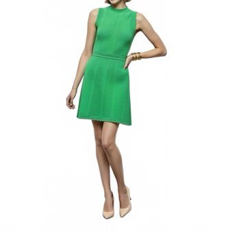 The Kooples Romantic Knit Mixed Media Dress In Gre01