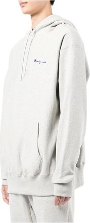 Readymade Hoodies, male, Gray, XL, Embroidered Logo Long-sleeve Hoodie