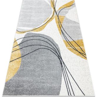 RugsX Rugsx - Alfombra Fusion 5868 Blanco / Amarillo - L&iacute;neas, Moderna, Abstracta Yellow 160x220 Cm
