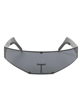 Rick Owens shield-frame sunglasses - unisex - Polyester - One Size - Black