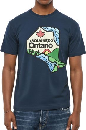 Dsquared2 Navy Blue Graphic T-Shirt
