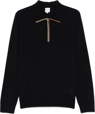 Paul Smith Polo con dettaglio a righe - Blu