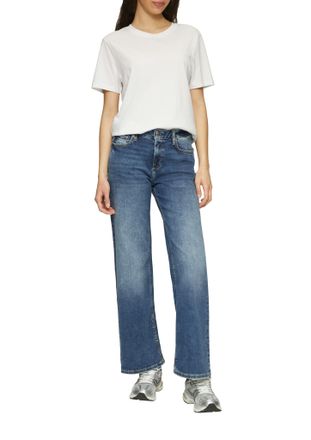 QS by s.Oliver Stretch-Jeans »CATIE Wide Leg« in blauer Waschung