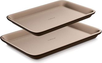 Nutrichef Gold Cookie Sheets (Set Of 2)