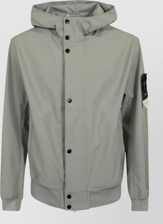 Stone Island hooded jacket long sleeves ribbed hem