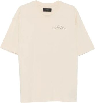 Amiri Tops, Heren, Beige, M, Katoen, T-shirts
