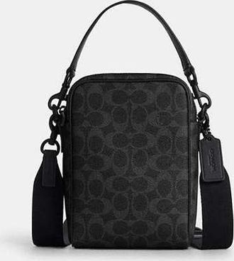 Coach Mens Tristan Crossbody Bag 14 in Black | PVC