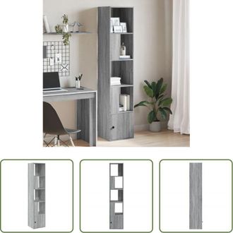 vidaXL Libreria grigio sonoma - Libreria Grigio Sonoma 40x36x189 cm in Legno Multistrato