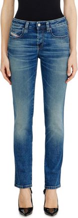 Diesel Slim Jeans Low Waist 1992 D-Jiann - Jeans - Woman - Blue