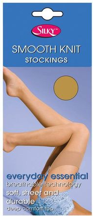 Generic Silky Sexy Plain Stockings Nylon Large Natural Tan Nude Plus Size 14 16 18 20 22 L XL