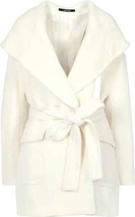 Tagliatore Coats - Dames - Jas met riem - Beige - S - Wol - Jassen